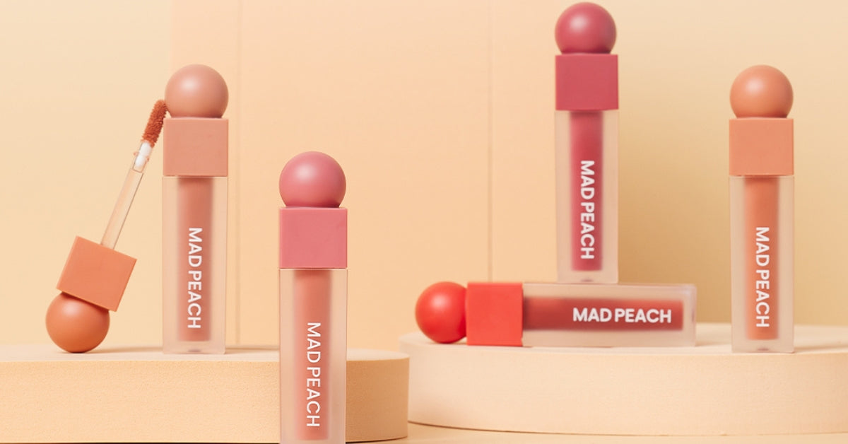 Get Peachy with IVI MAD PEACH: A Burst of Juicy Madness! Lip products display
