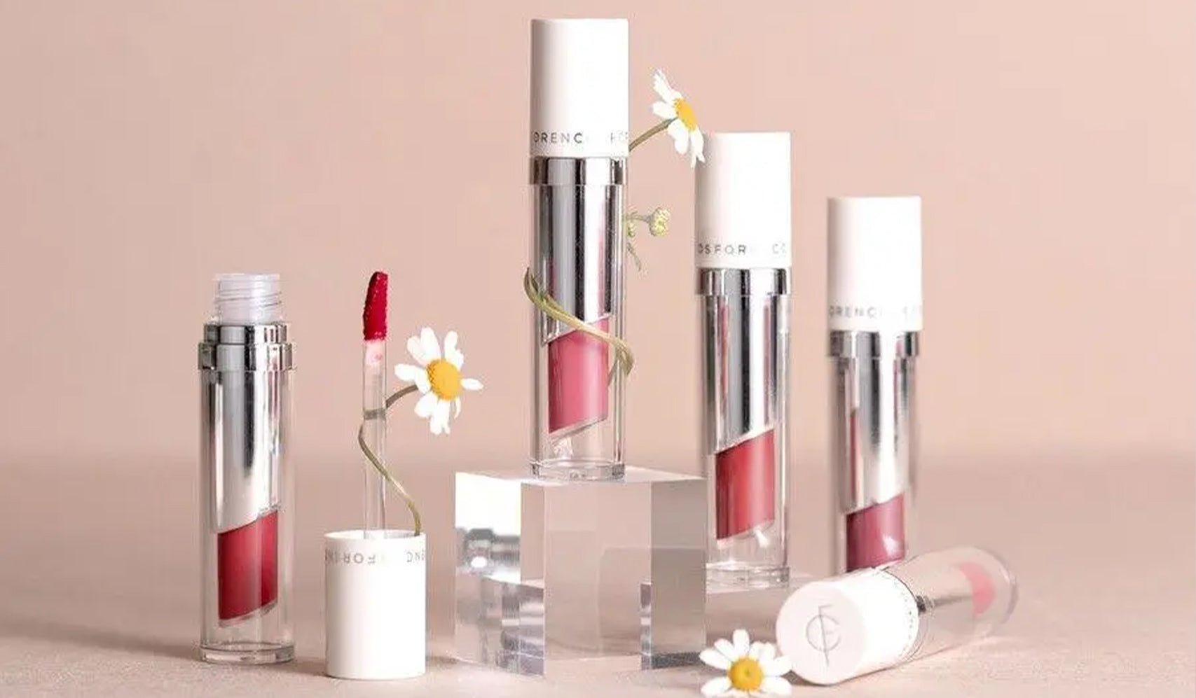 Elevate Your Beauty Game with FORENCOS: A Korean Cosmetic Brand to Know - Lipsticks with floral decor