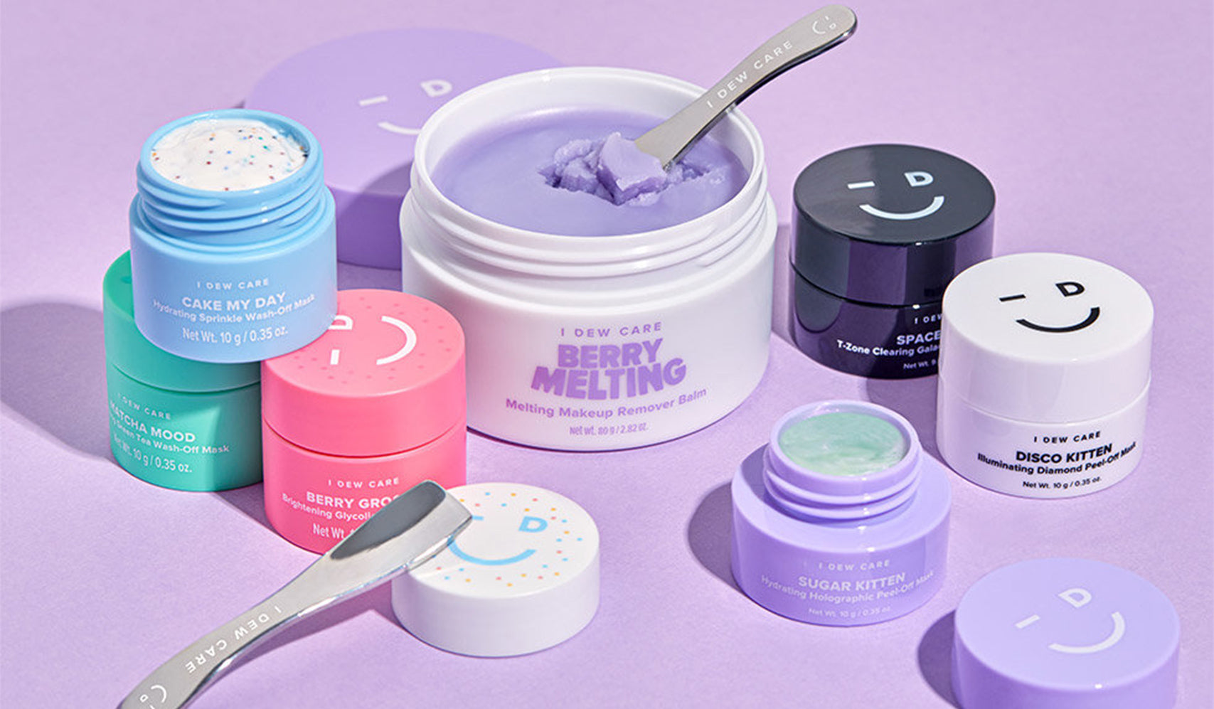 Unlock Radiance with I DEW CARE: A Fresh Take on Korean Skincare featuring colorful skincare products and vibrant packaging.