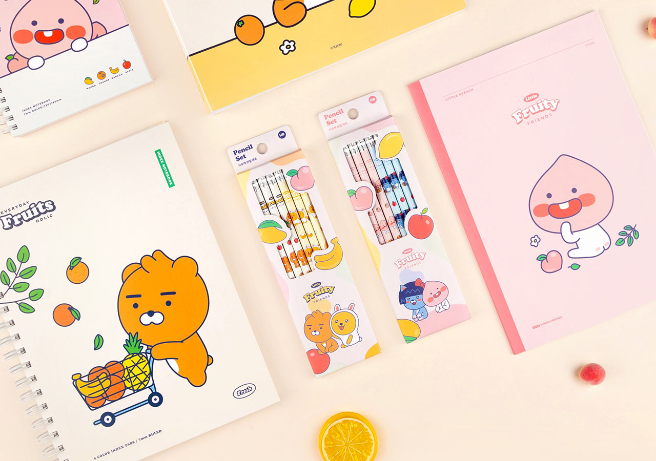 Kakao Friends Little Apeach Pencil Set Set