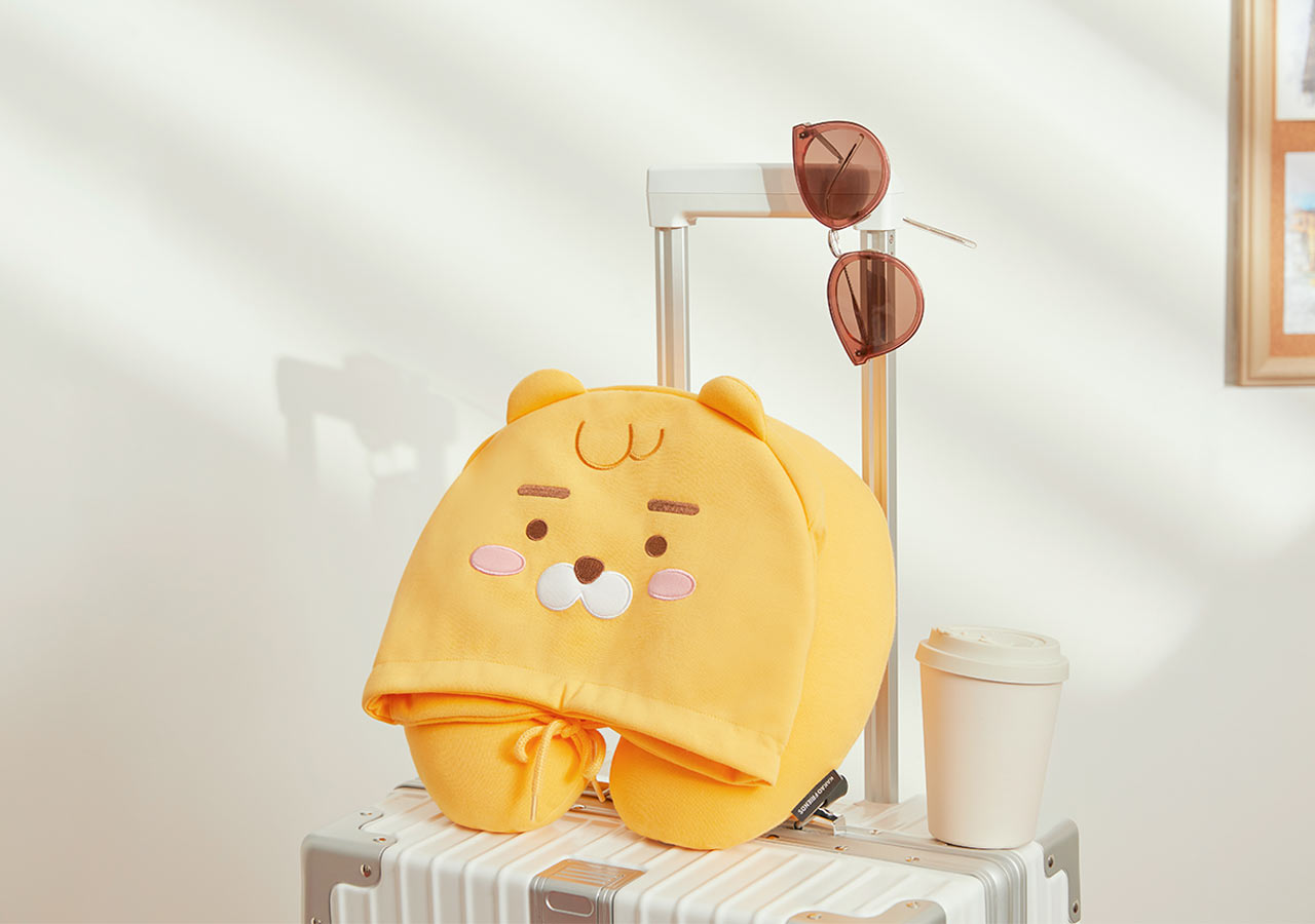 Kakao Friends Little Ryan Hooded Neck Pillow