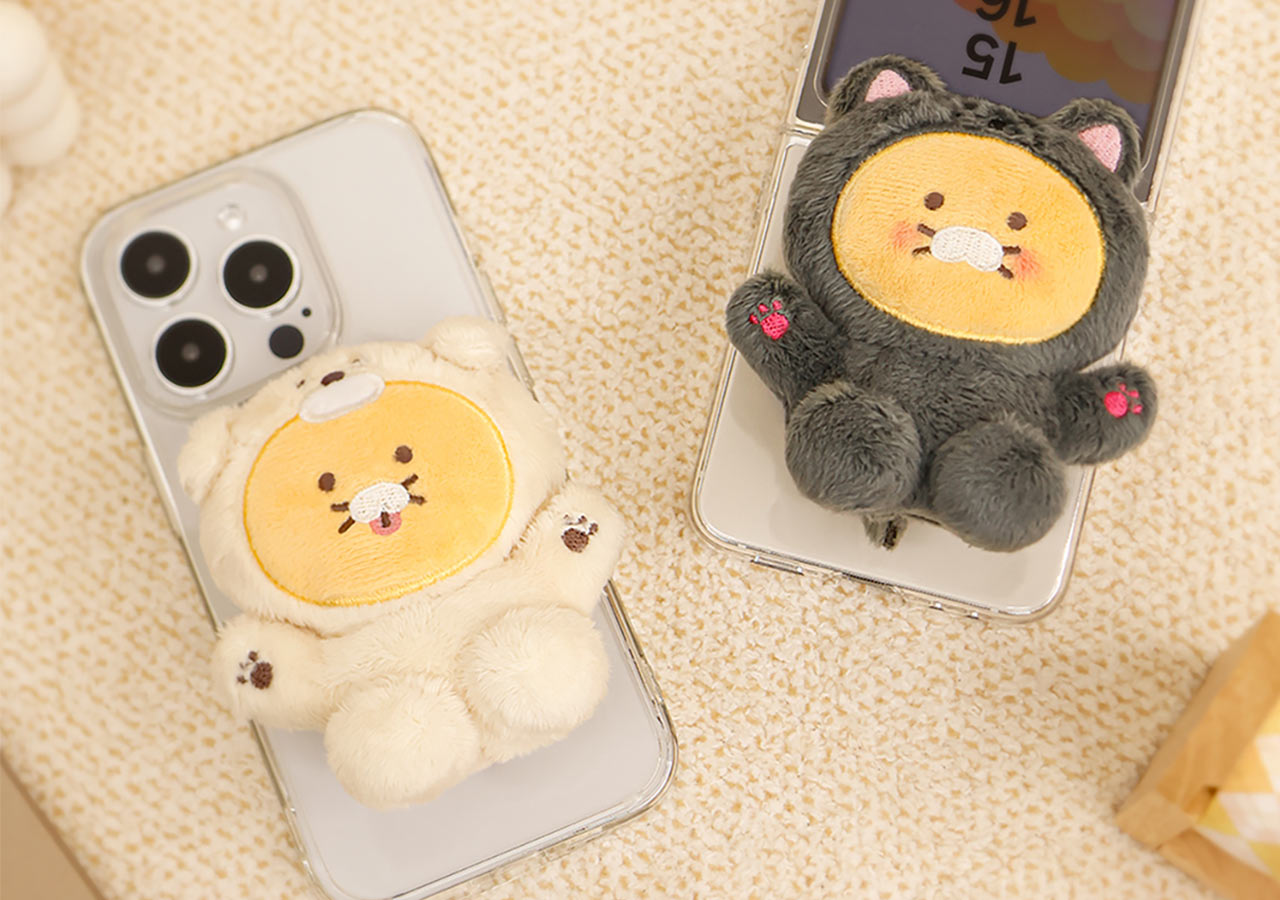 Chunsik Black Phone Accessory - Authentic Kakao Friends from Korea | Koolseoul