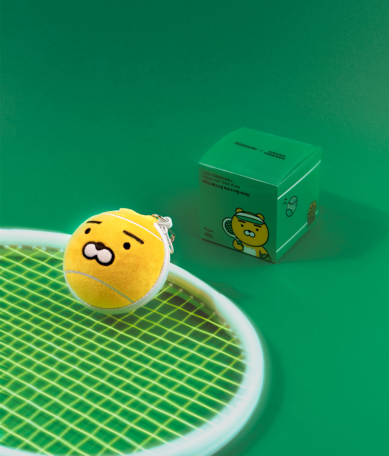 Pouch Keychain Ryan Tennis - Authentic Kakao Friends from Korea | Koolseoul