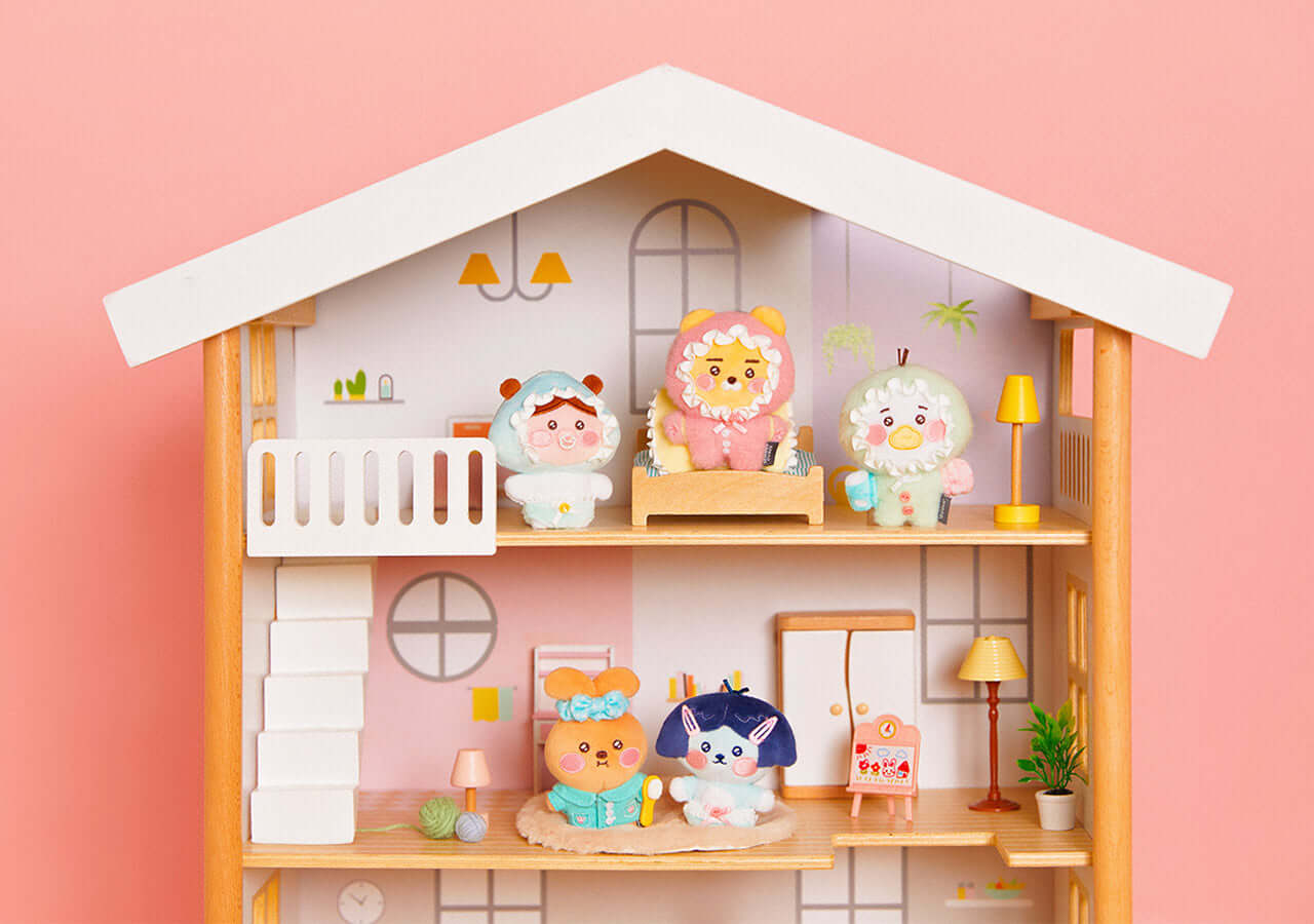 Kakao Friends Little Apeach Plush Keyring