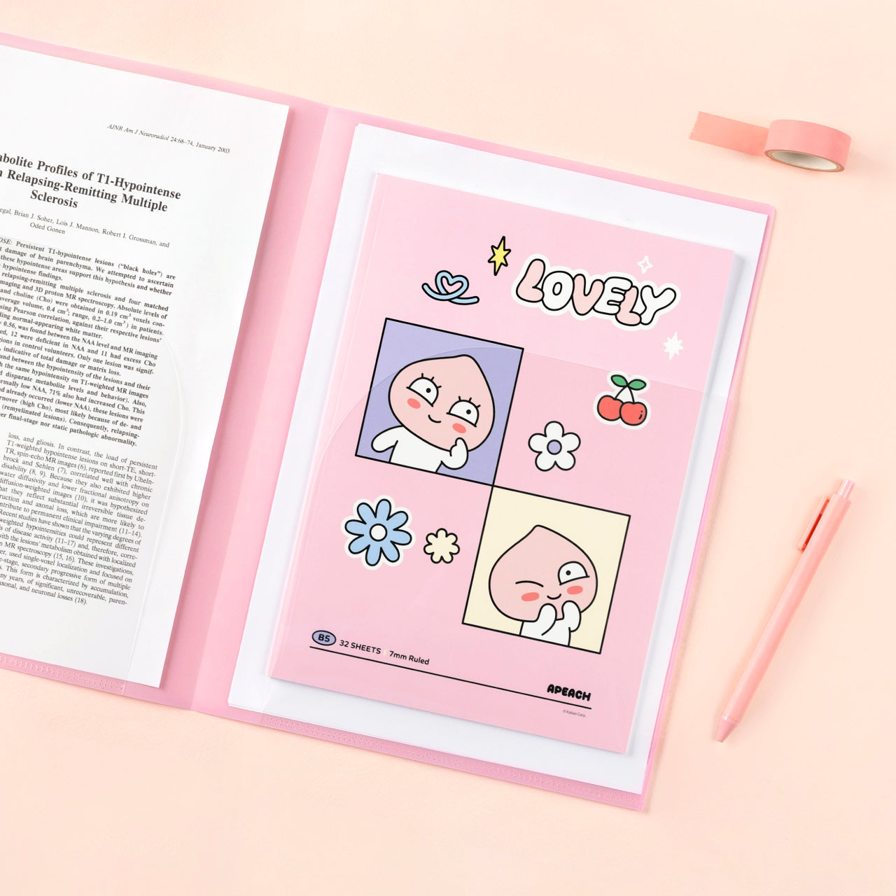 2 Apeach Stationery - Official Kakao Friends merchandise | Koolseoul