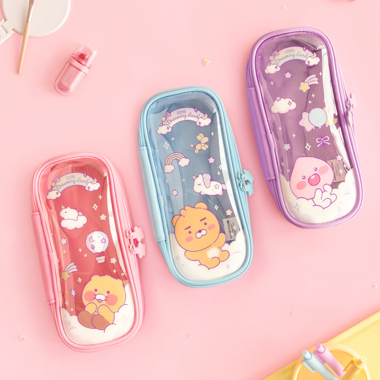 Clear Pouch Little Apeach - Official Kakao Friends merchandise | Koolseoul