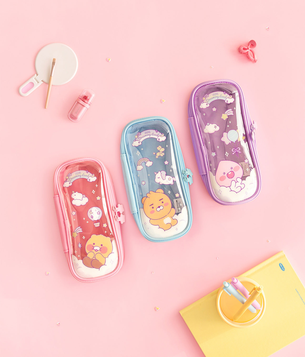 Clear Pouch Little Apeach - Korean kawaii Kakao Friends | Koolseoul