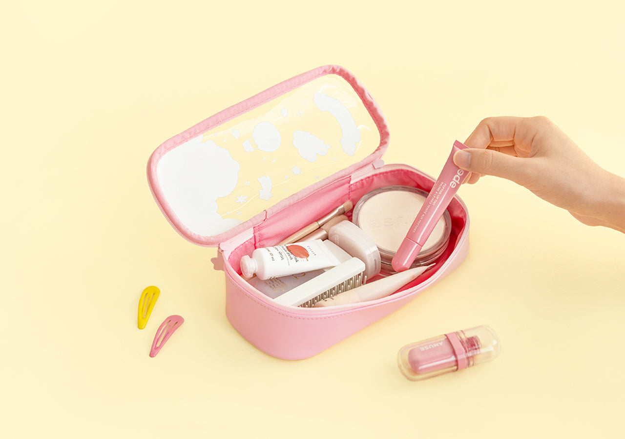 Clear Pouch Little Apeach - Korean kawaii Kakao Friends | Koolseoul