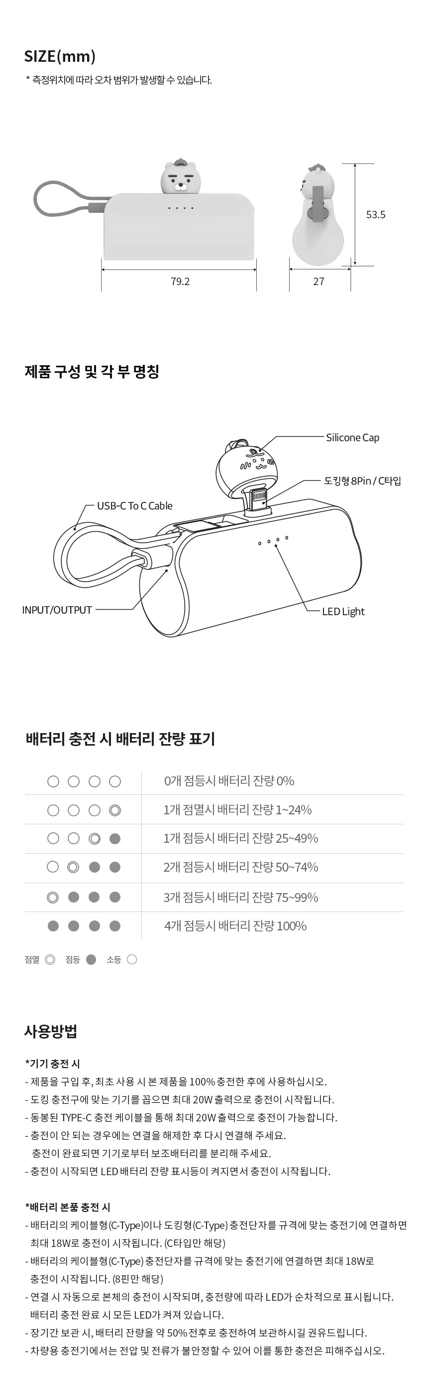 Cap Power Bank Jordy Yellow - Official Kakao Friends merchandise | Koolseoul