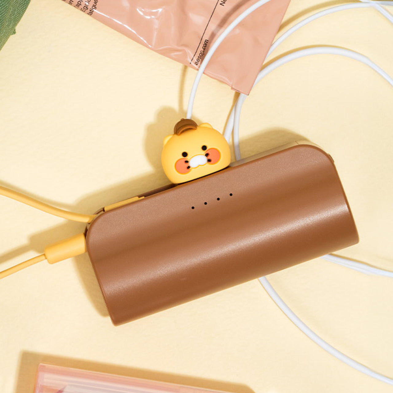 Cap Power Bank Chunsik Brown - Official Kakao Friends merchandise | Koolseoul