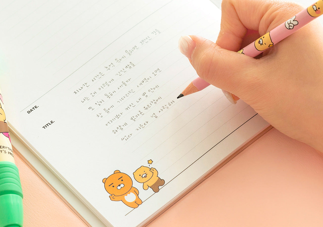 6P Pencil Set Chunsik Stationery - Official Kakao Friends merchandise | Koolseoul