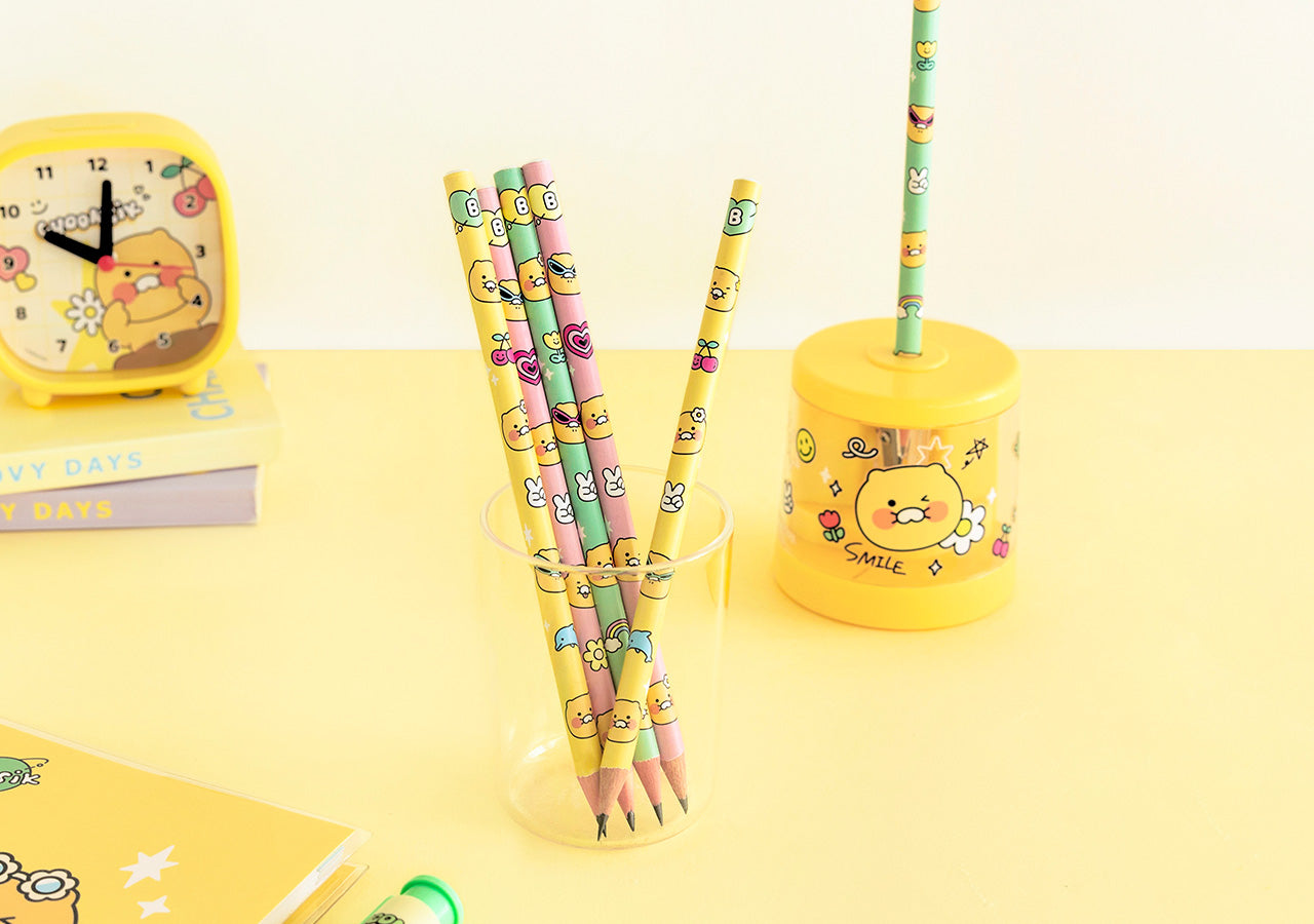 6P Pencil Set Chunsik Stationery - Korean kawaii Kakao Friends | Koolseoul