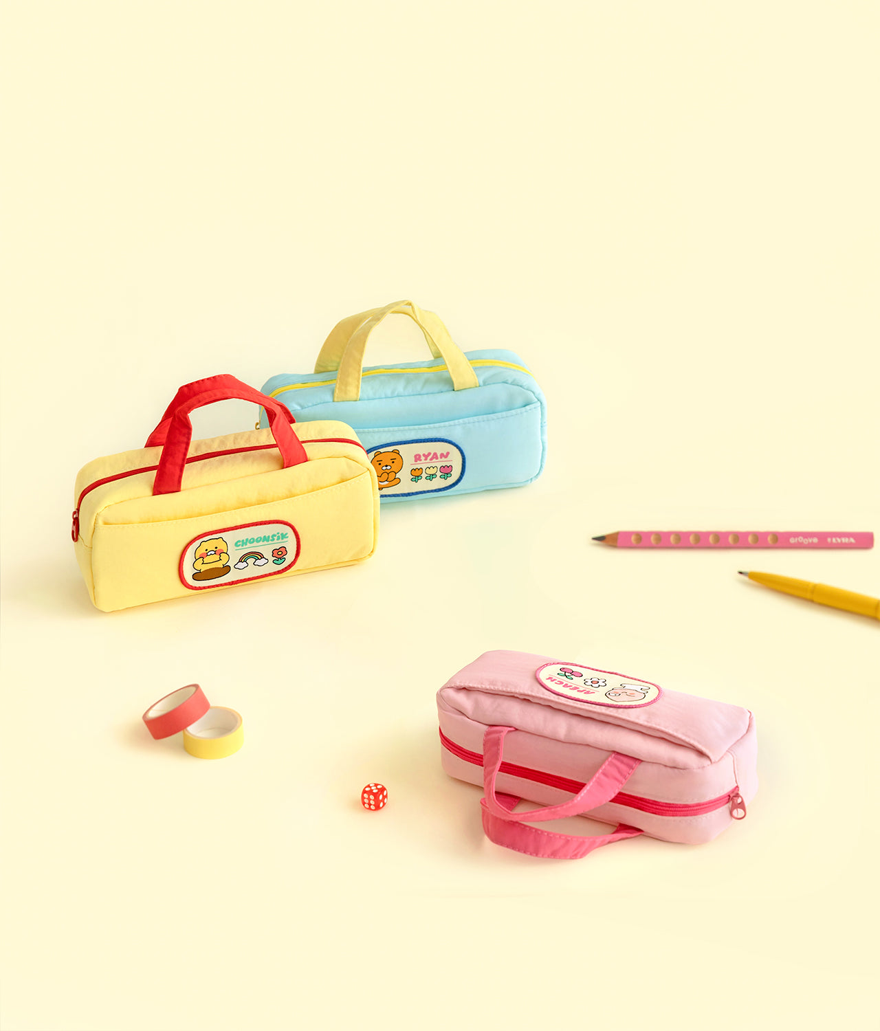 Pencil Case Apeach Stationery - Authentic Kakao Friends from Korea | Koolseoul