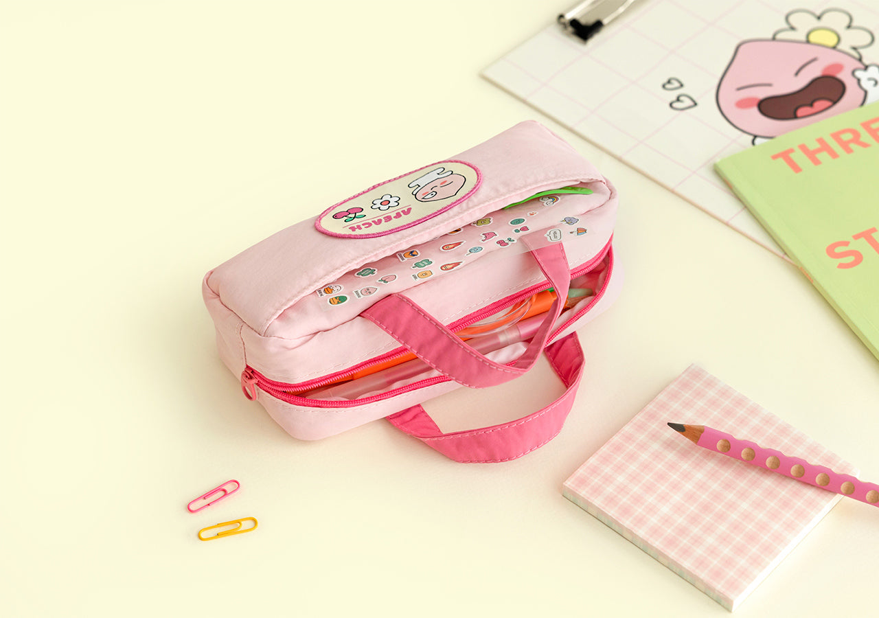 Pencil Case Apeach Stationery - Official Kakao Friends merchandise | Koolseoul