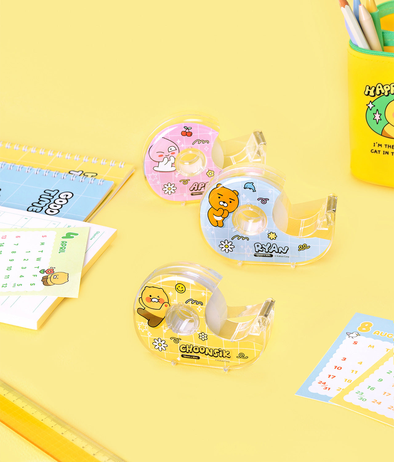 Clear Ruban Adhesif Ryan Sticker - Authentic Kakao Friends from Korea | Koolseoul