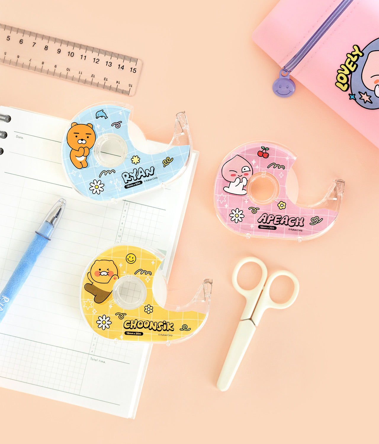 Clear Ruban Adhesif Ryan Sticker - Official Kakao Friends merchandise | Koolseoul