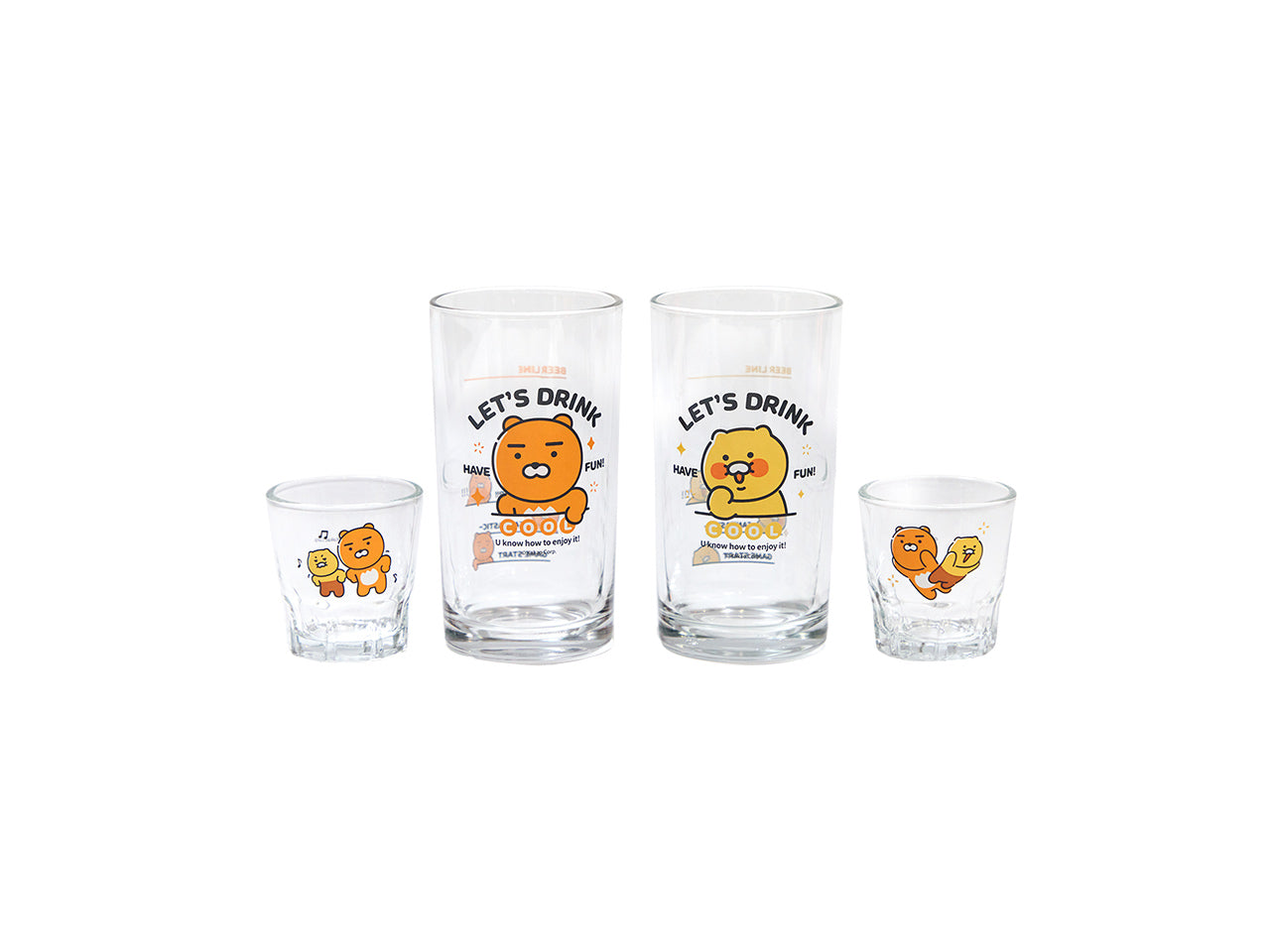 2P&2P Set Ryan&Chunsik - Korean kawaii Kakao Friends | Koolseoul