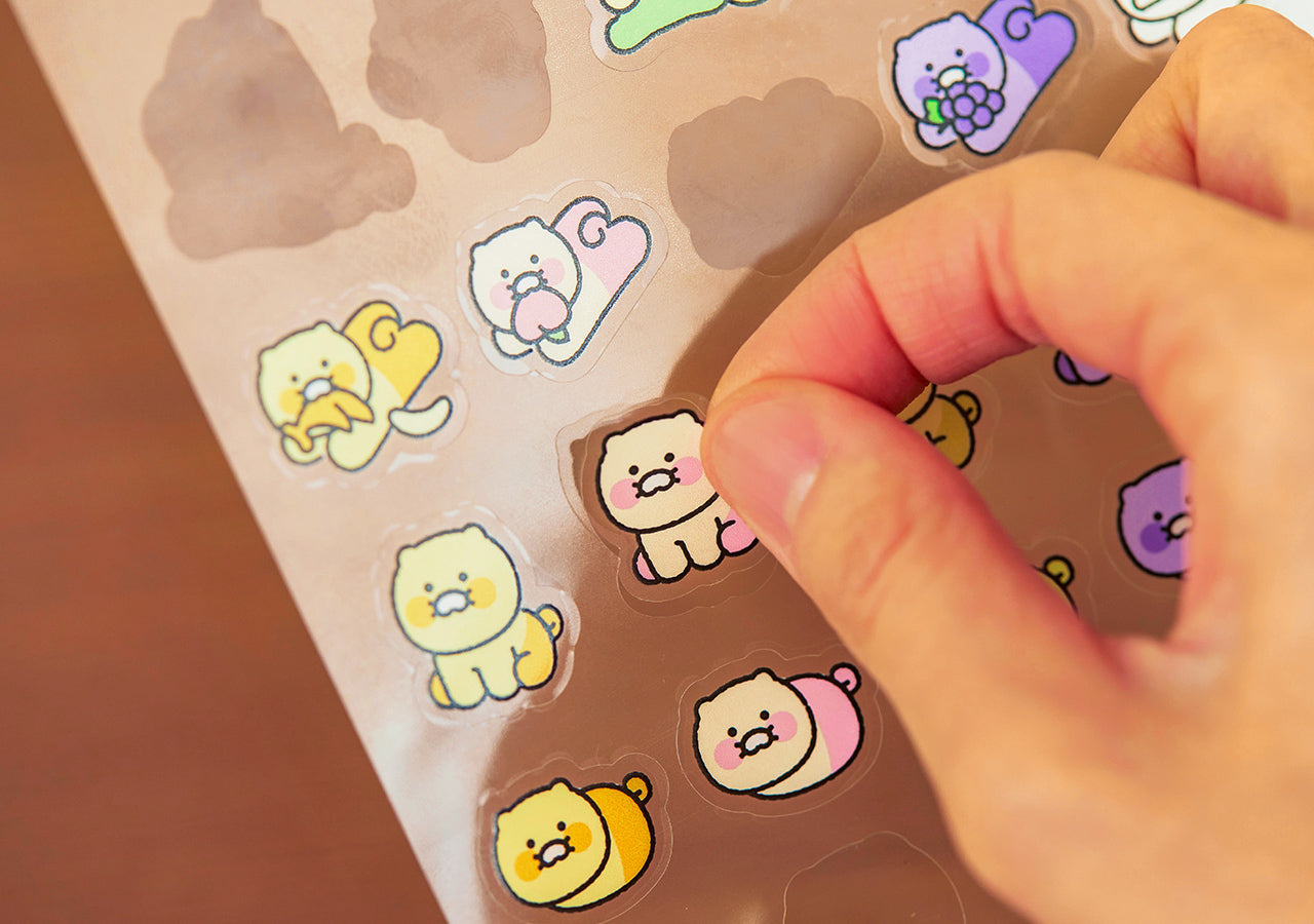 TransparentAutocollant Chunsik Sticker - Official Kakao Friends merchandise | Koolseoul