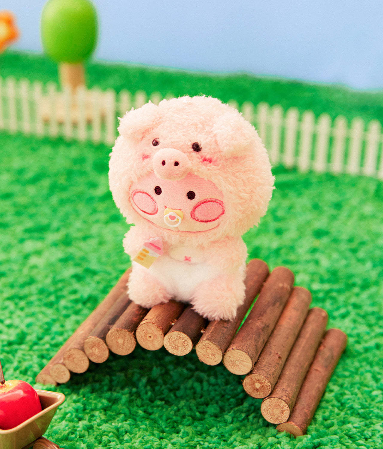 FRIENDZOO Keychain Plush Little Apeach - Official Kakao Friends merchandise | Koolseoul