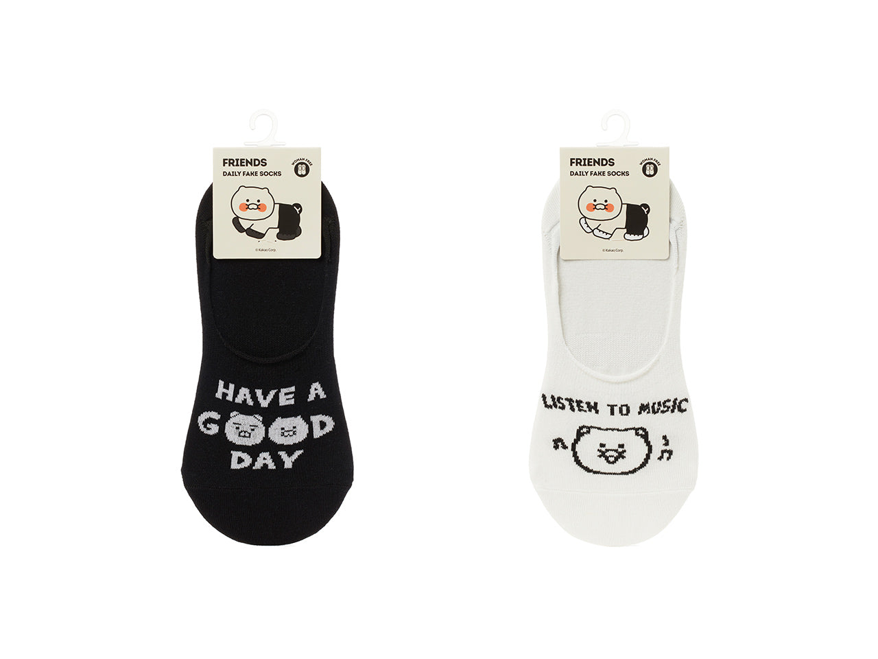 Black Ryan&Chunsik Socks - Korean kawaii Kakao Friends | Koolseoul