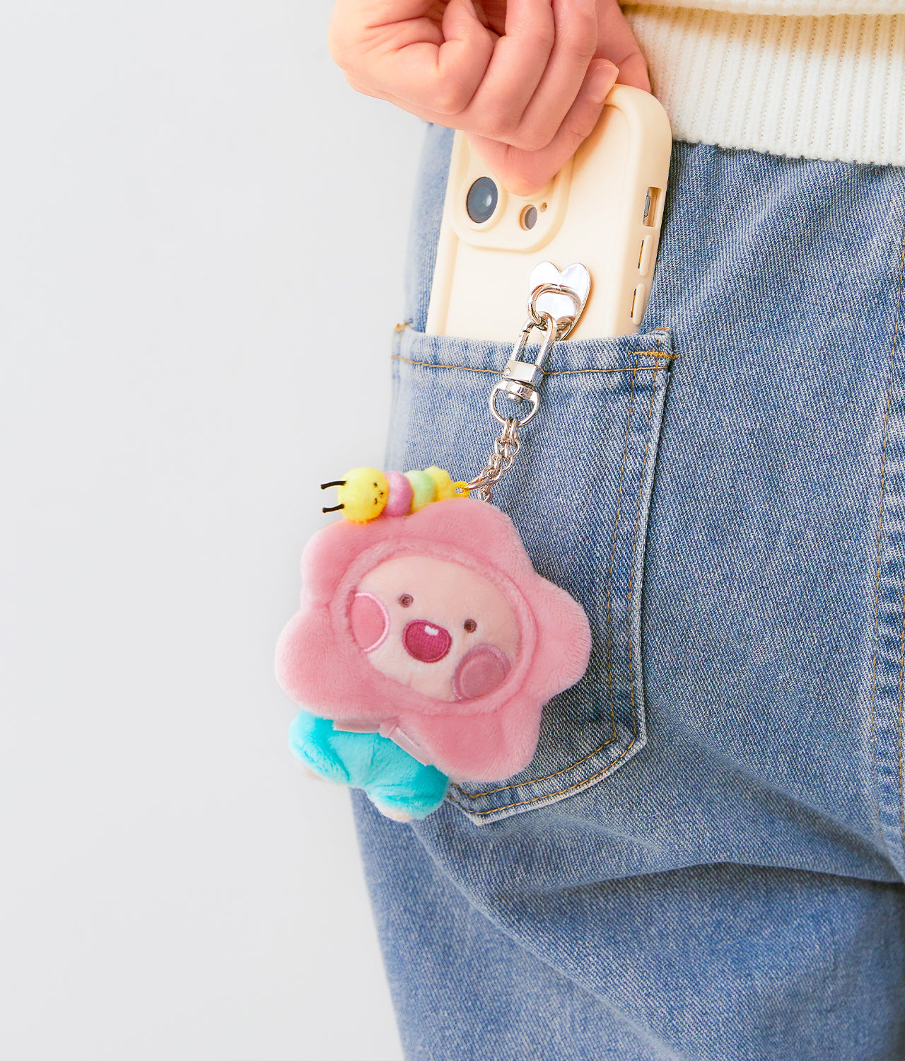 Keychain Plush Little Apeach - Korean kawaii Kakao Friends | Koolseoul