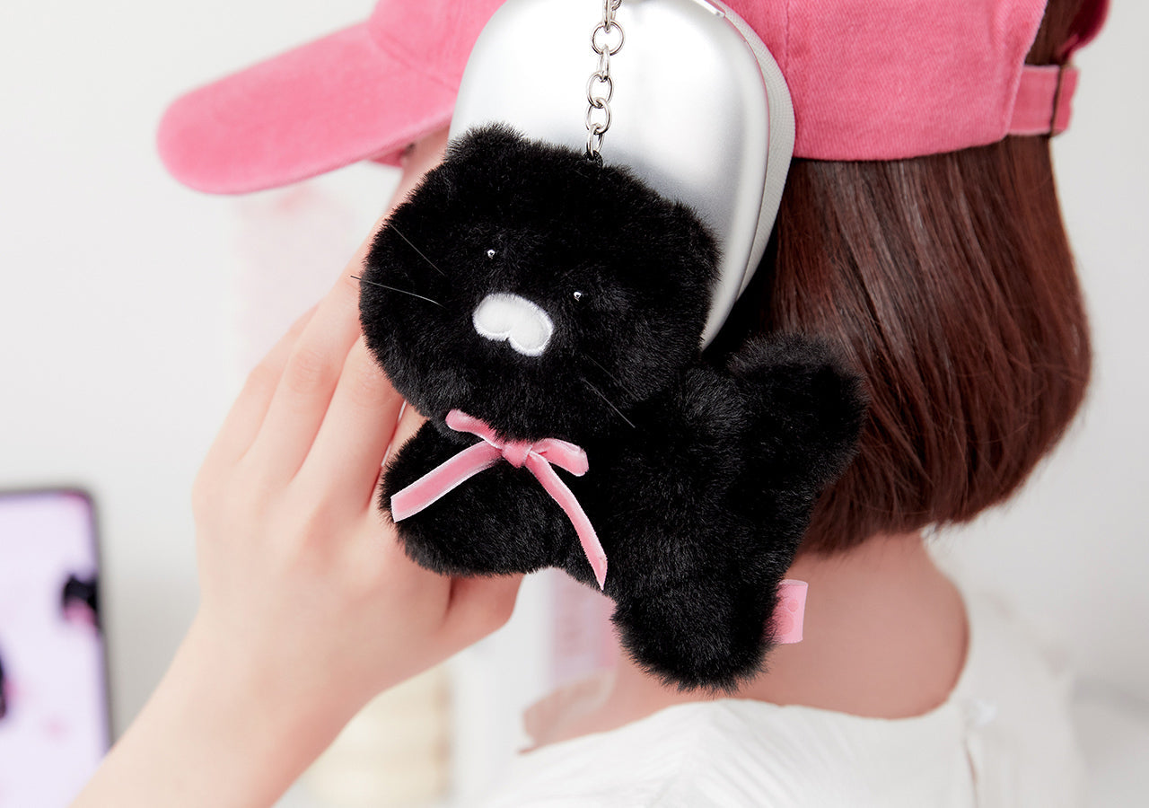 Black MiniPorte-cles Plush Chunsik - Authentic Kakao Friends from Korea | Koolseoul