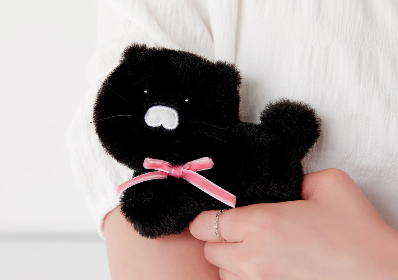 Black MiniPorte-cles Plush Chunsik - Korean kawaii Kakao Friends | Koolseoul