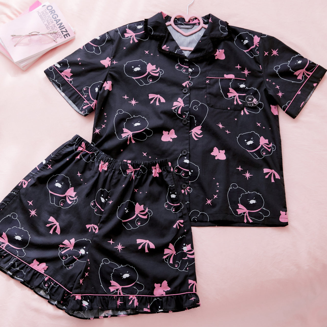 Black Lovely Women Pajamas Chunsik - Korean kawaii Kakao Friends | Koolseoul