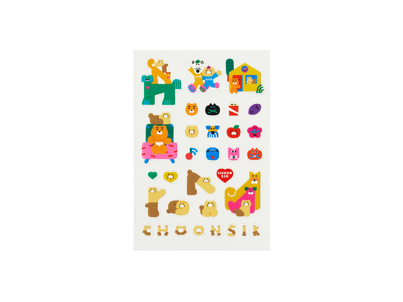 XFriends TransparentAutocollant Ryan&Chunsik Sticker - Authentic Kakao Friends from Korea | Koolseoul