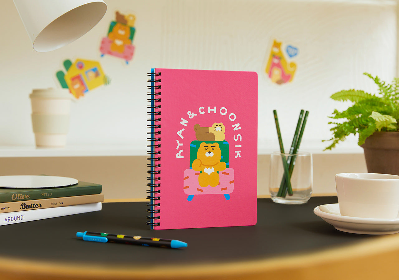 XFriends Notebook(Rose) Ryan&Chunsik Stationery - Korean kawaii Kakao Friends | Koolseoul