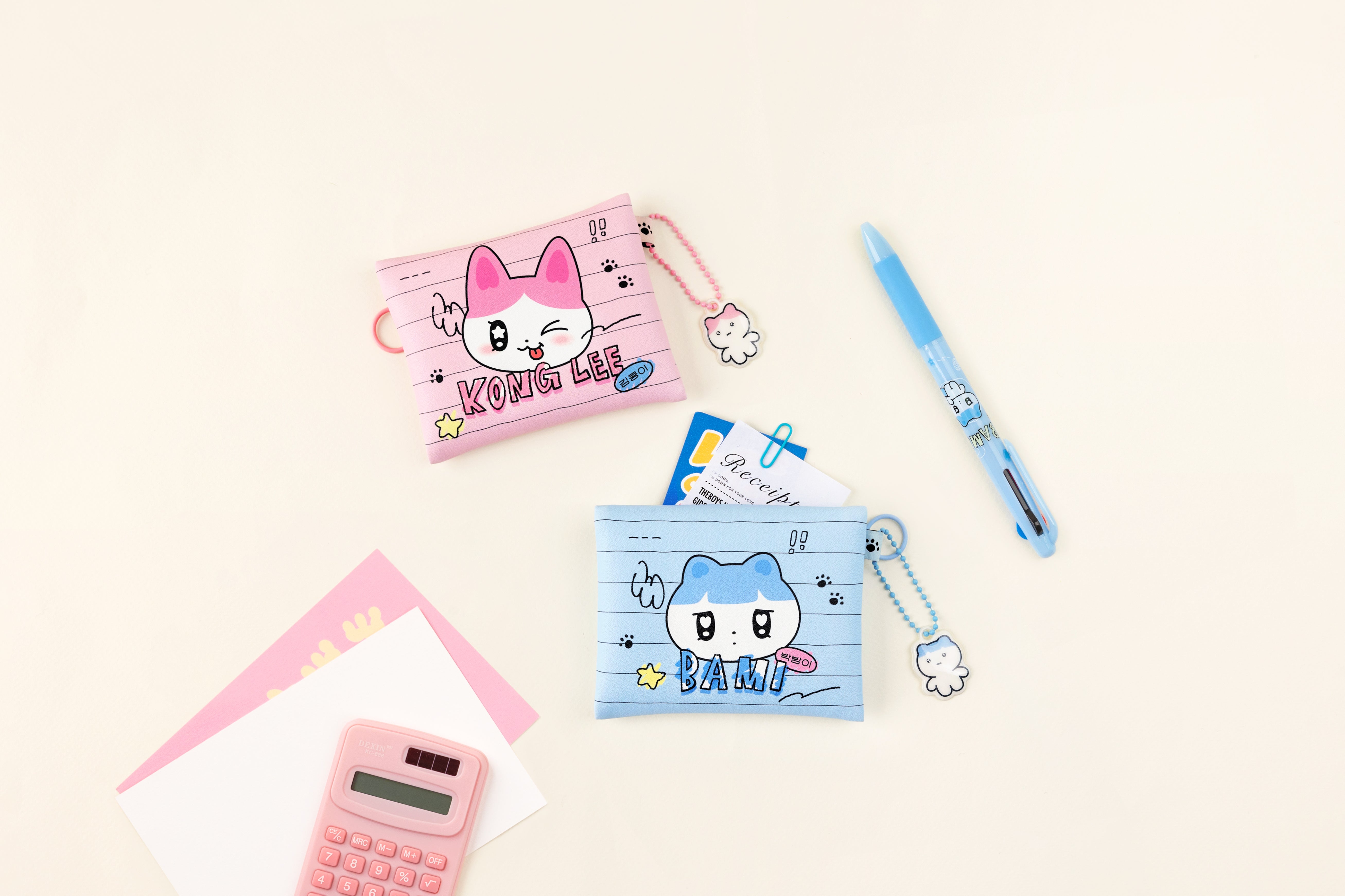 Mini Pouch & Keychain Set - Korean kawaii Kakao Friends | Koolseoul