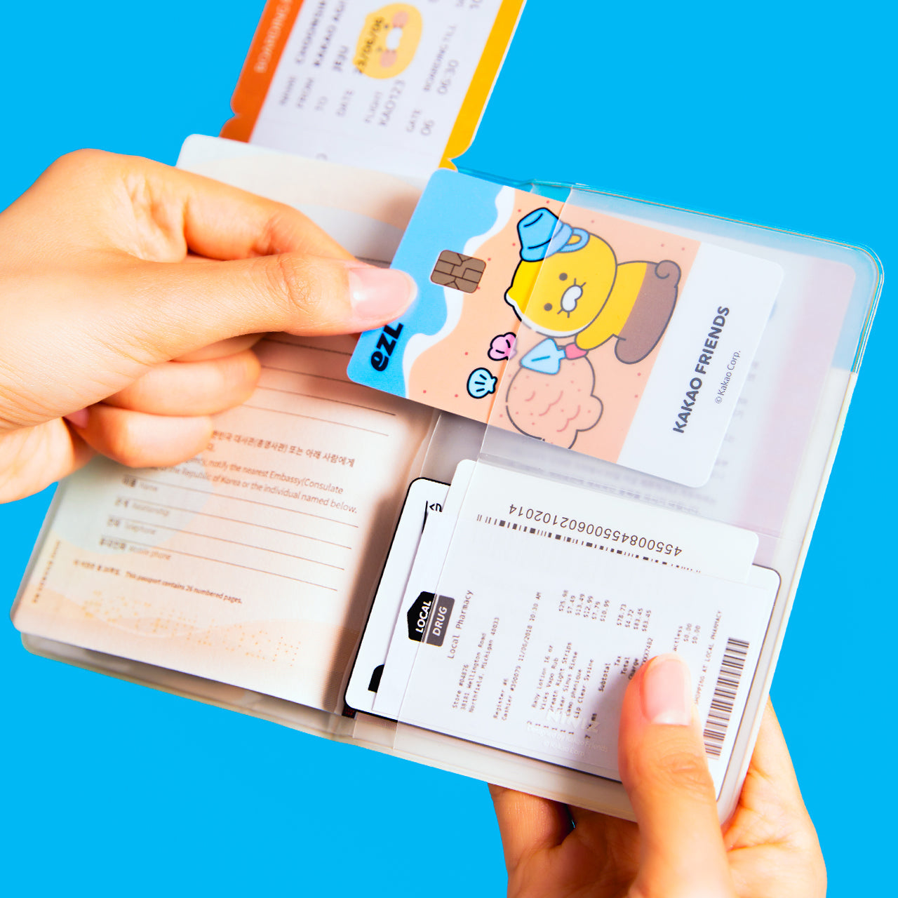 Passport Holder Travel Wallet - Korean kawaii Kakao Friends | Koolseoul