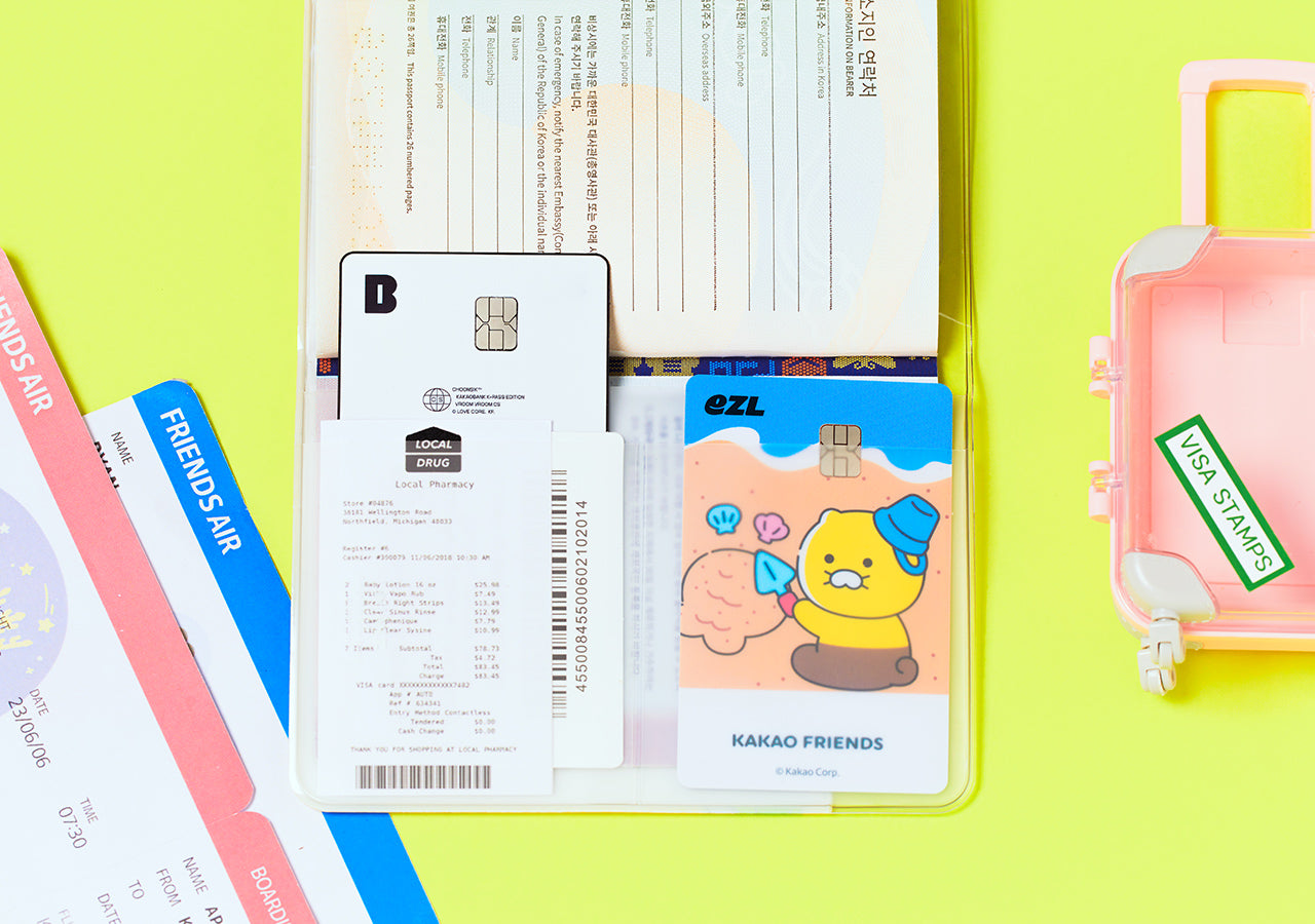 Passport Holder Travel Wallet - Authentic Kakao Friends from Korea | Koolseoul