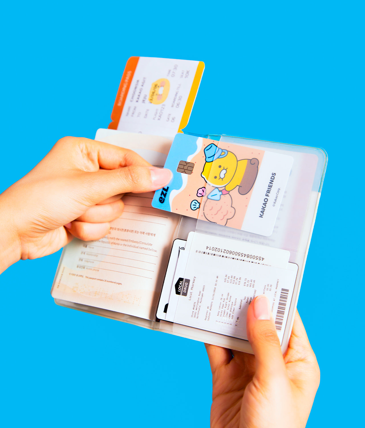 Passport Holder Travel Wallet - Korean kawaii Kakao Friends | Koolseoul