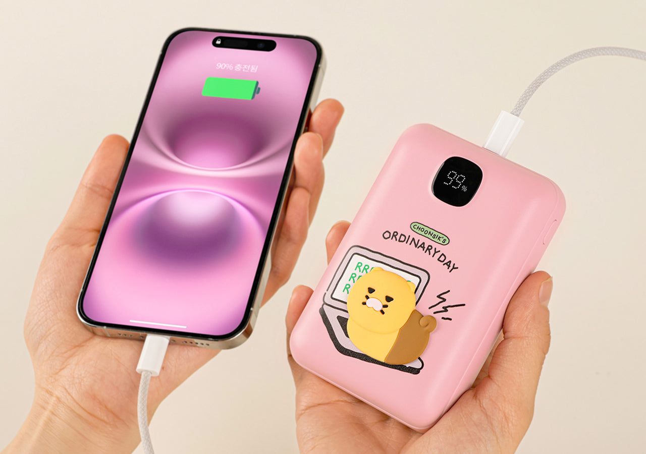 Power Bank 20,000 Rose - Official Kakao Friends merchandise | Koolseoul