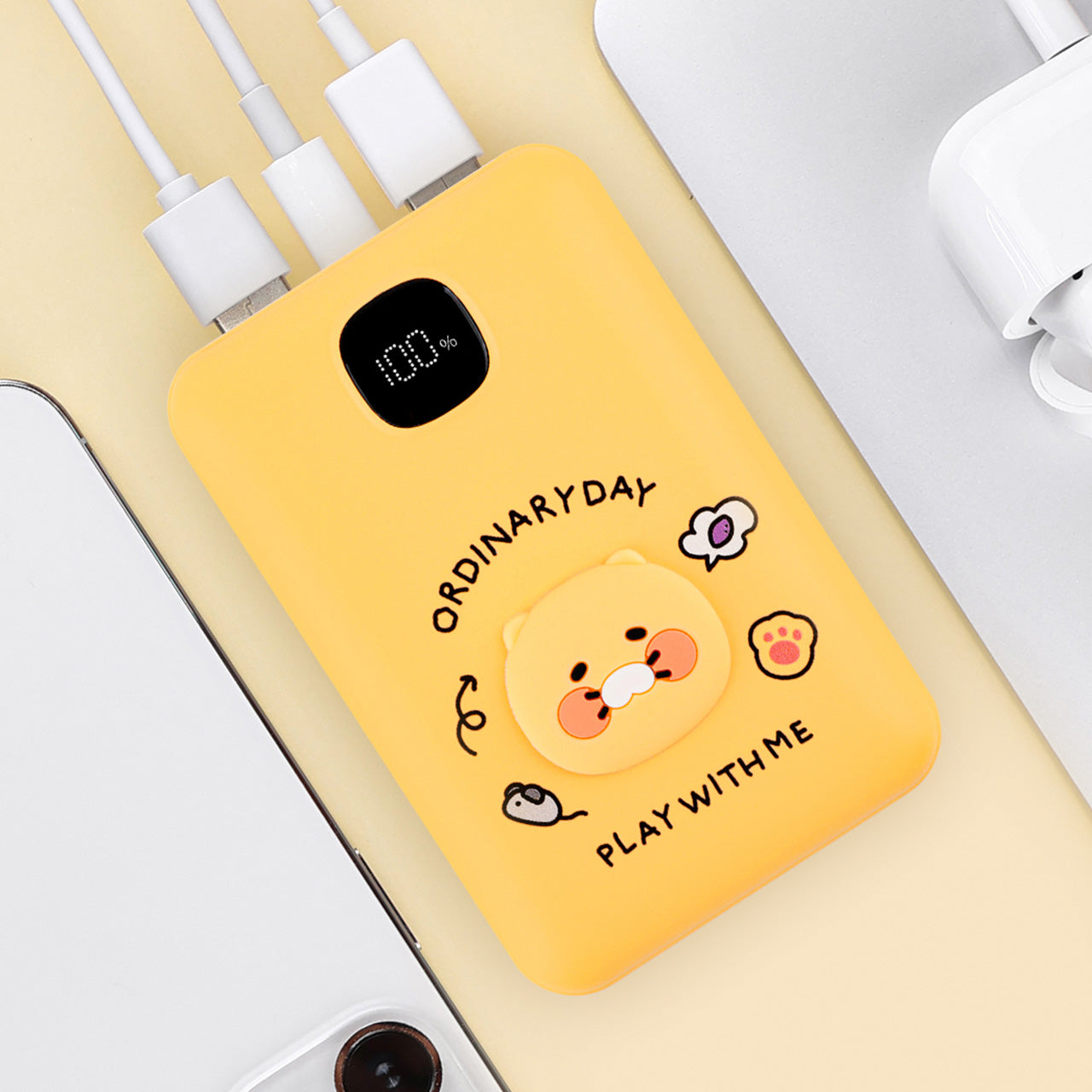 Power Bank 10,000 Yellow - Authentic Kakao Friends from Korea | Koolseoul
