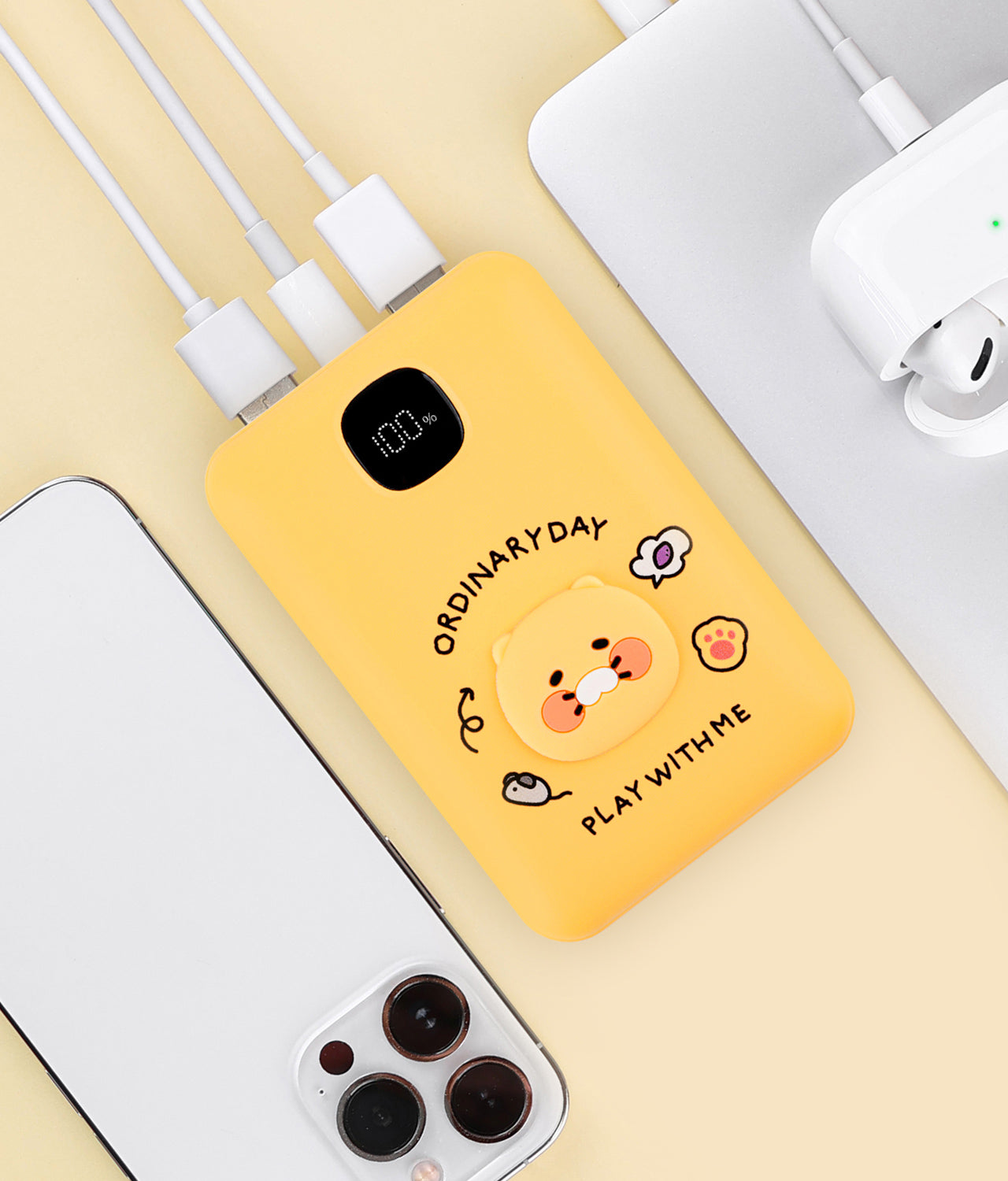 Power Bank 10,000 Yellow - Official Kakao Friends merchandise | Koolseoul