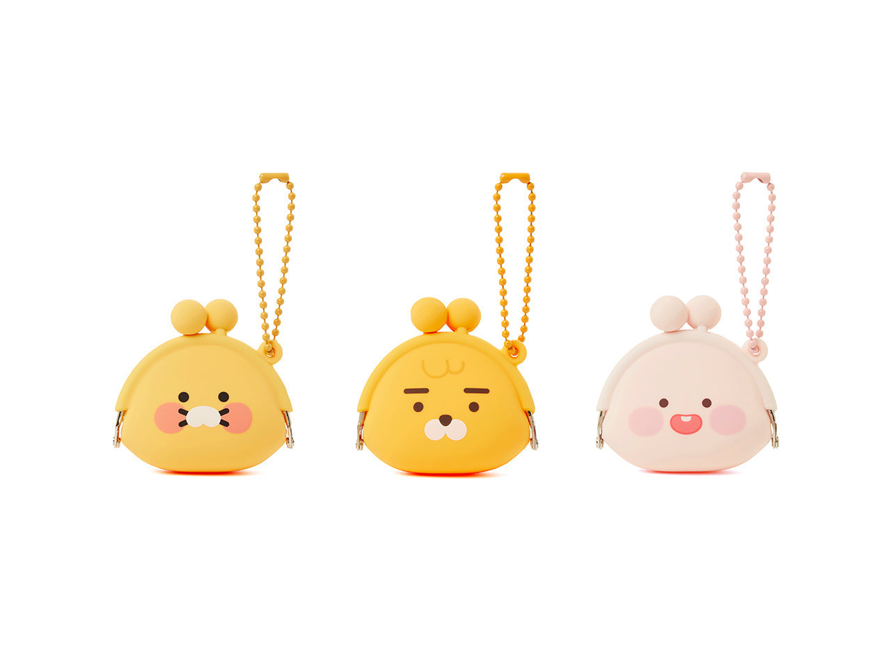 Silicone MiniPochette Apeach Pouch - Authentic Kakao Friends from Korea | Koolseoul