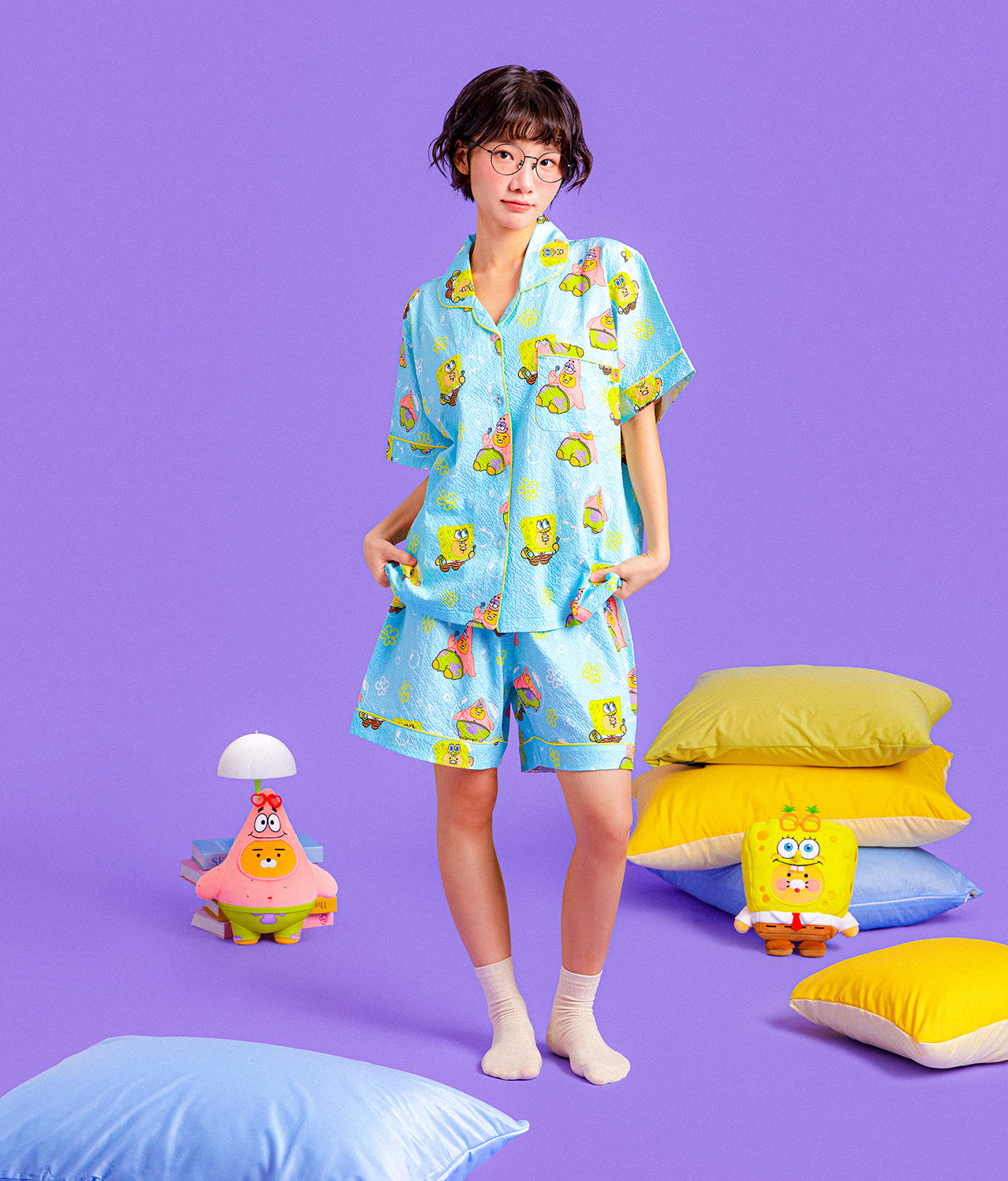 SpongeBobXFriends Pajamas Women Ryan&Chunsik - Official Kakao Friends merchandise | Koolseoul