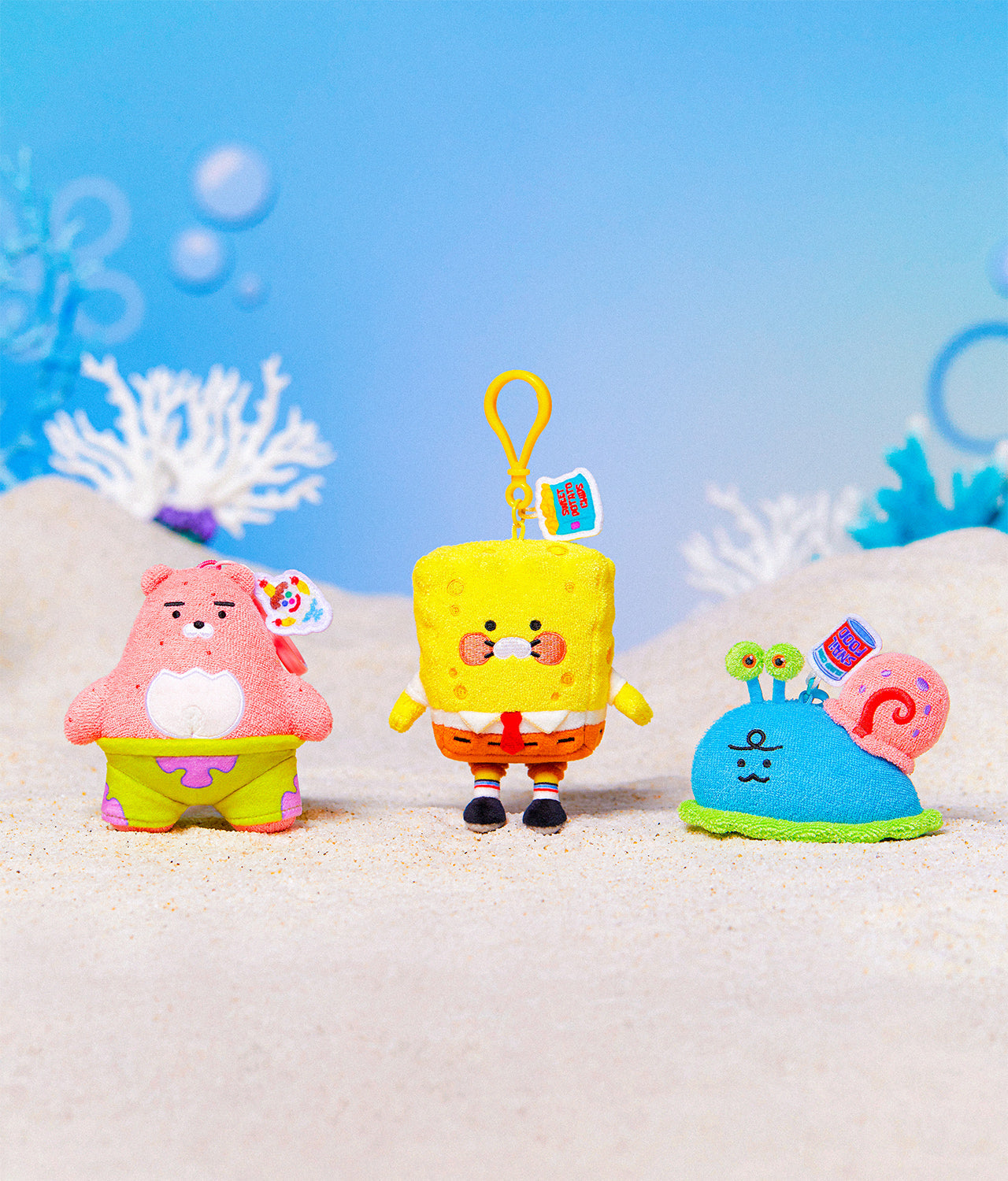 SpongeBobXFriends Keychain Plush SpongeBob Chunsik - Official Kakao Friends merchandise | Koolseoul