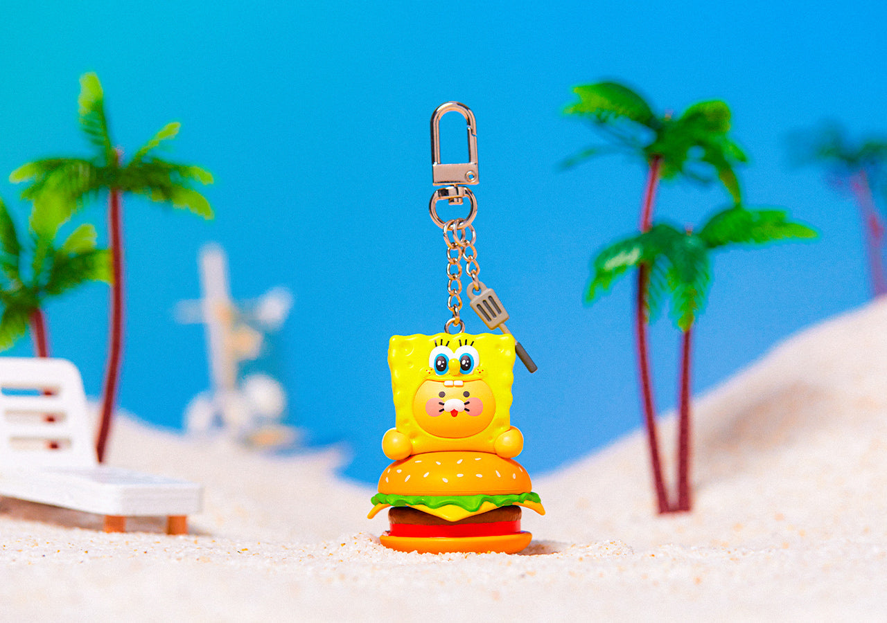 SpongeBobXFriends Cap Figurine Keychain SpongeBob Chunsik - Korean kawaii Kakao Friends | Koolseoul