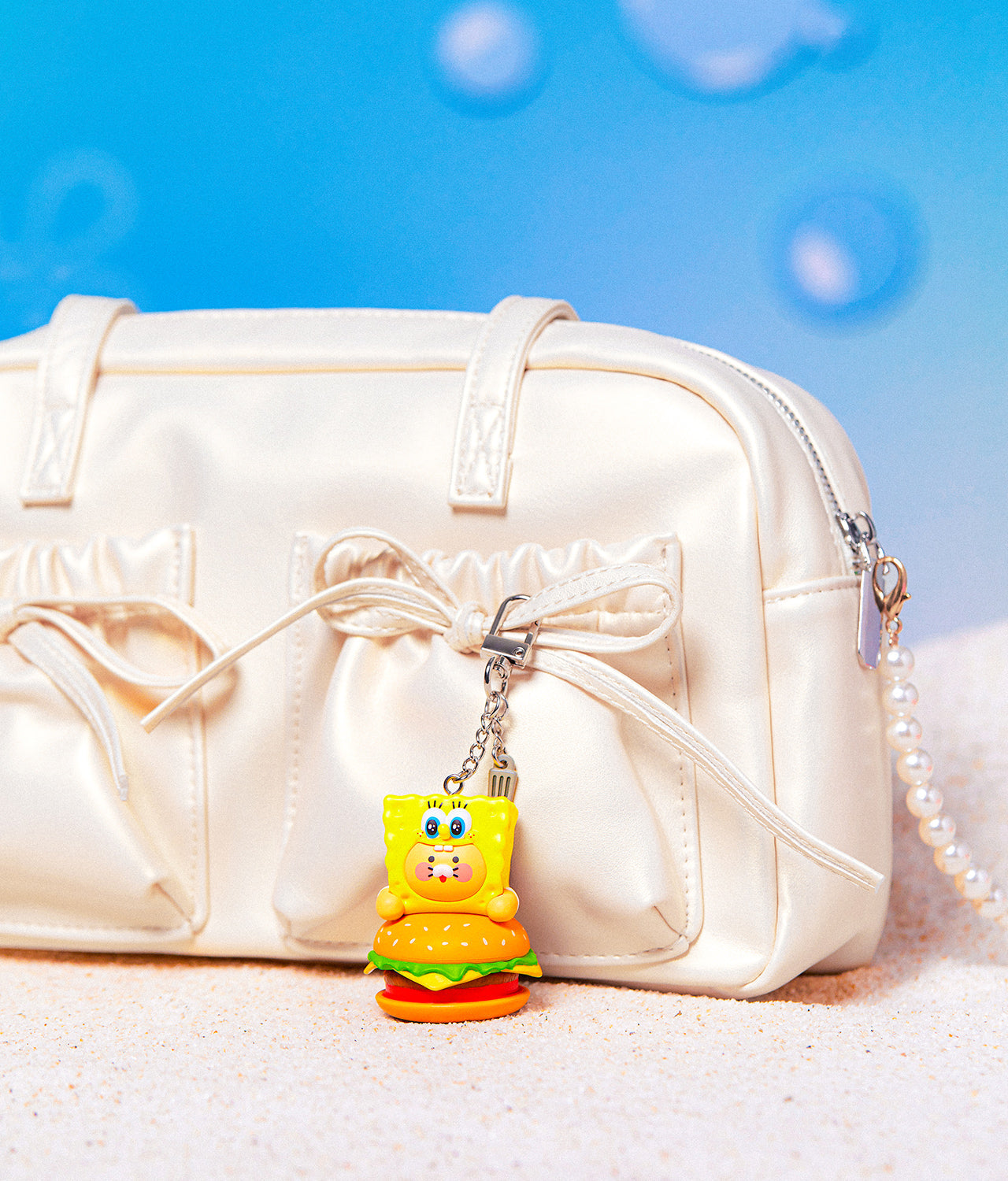 SpongeBobXFriends Cap Figurine Keychain SpongeBob Chunsik - Korean kawaii Kakao Friends | Koolseoul
