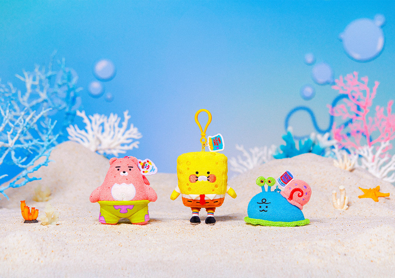 SpongeBobXFriends Keychain Plush Jordy - Official Kakao Friends merchandise | Koolseoul