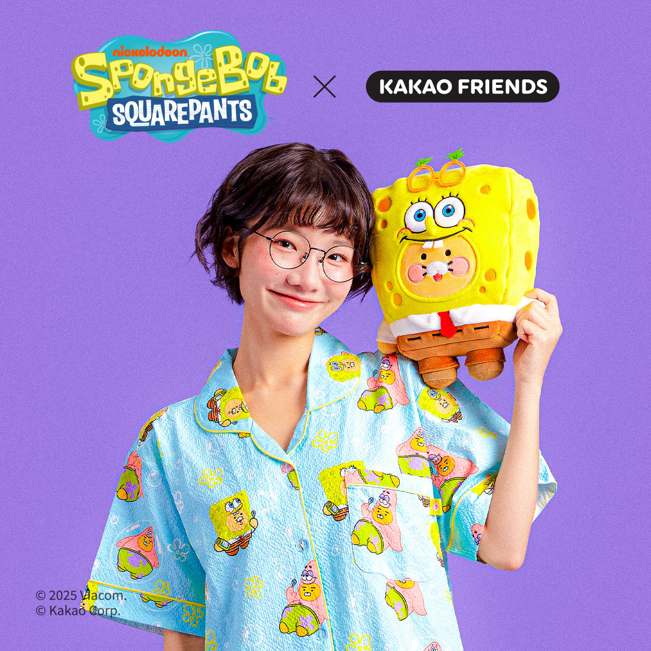 SpongeBobXFriends Pajamas Women Ryan&Chunsik - Korean kawaii Kakao Friends | Koolseoul