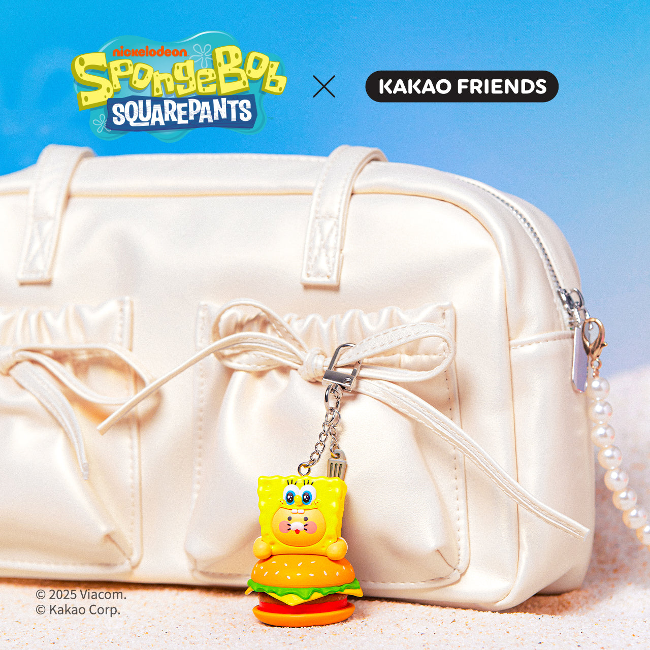 SpongeBobXFriends Cap Figurine Keychain SpongeBob Chunsik - Korean kawaii Kakao Friends | Koolseoul
