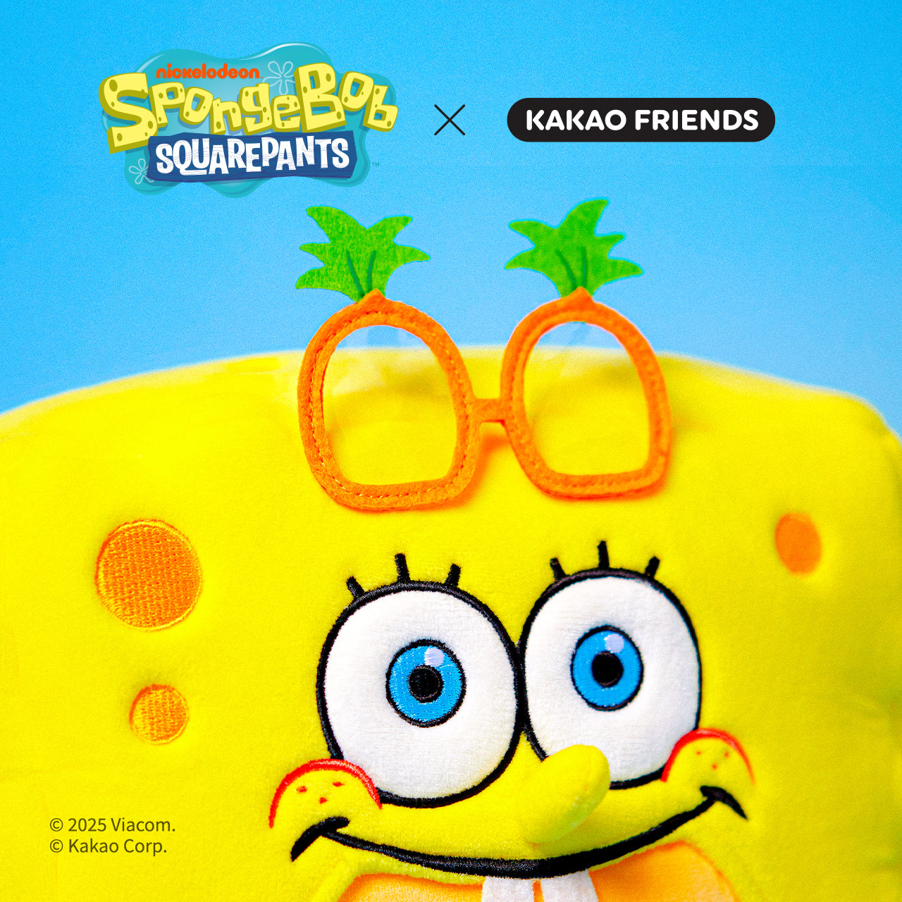 SpongeBobXFriends Plush SpongeBob Chunsik - Korean kawaii Kakao Friends | Koolseoul