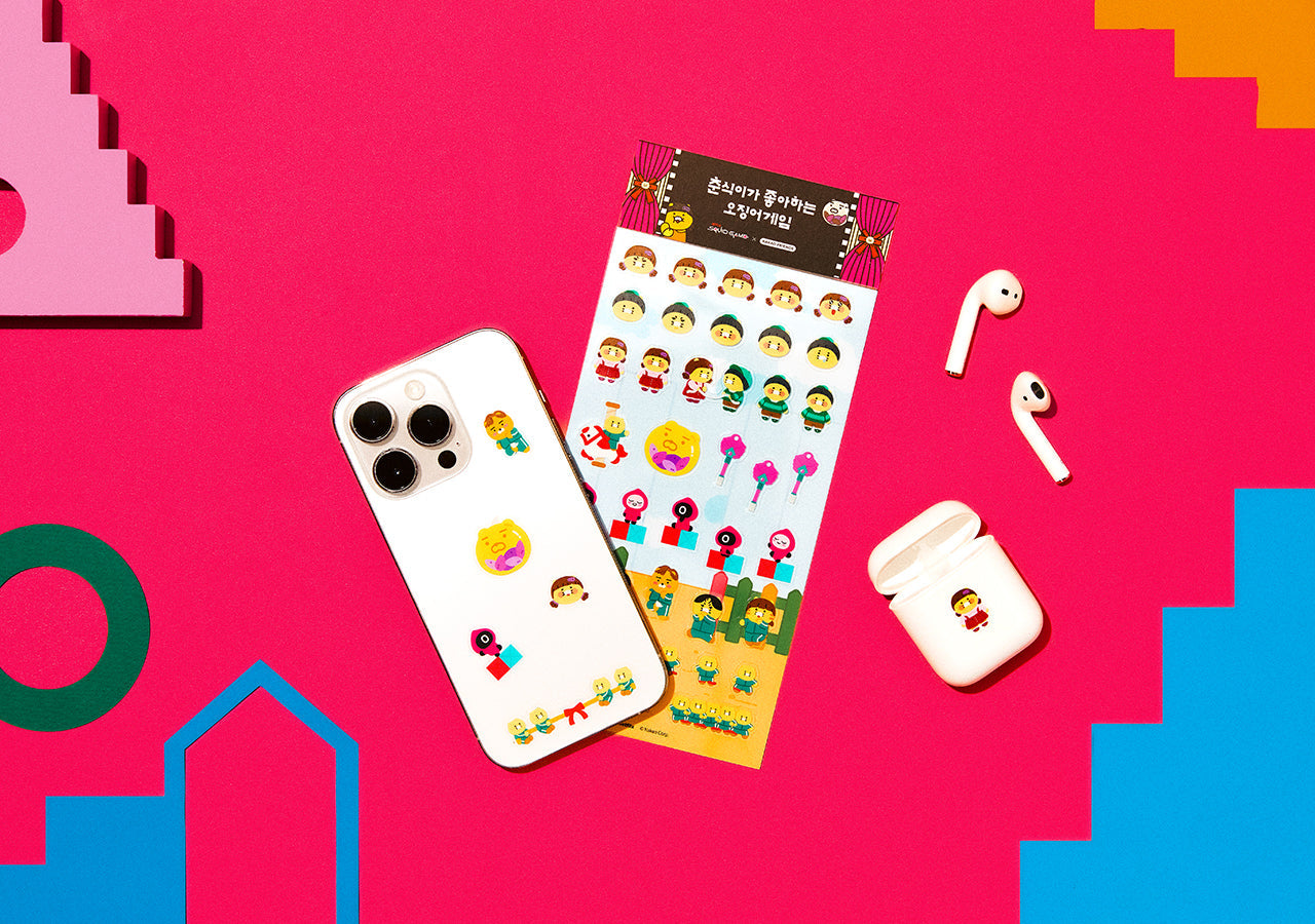 X Friends TransparentAutocollant Chunsik Sticker - Official Kakao Friends merchandise | Koolseoul