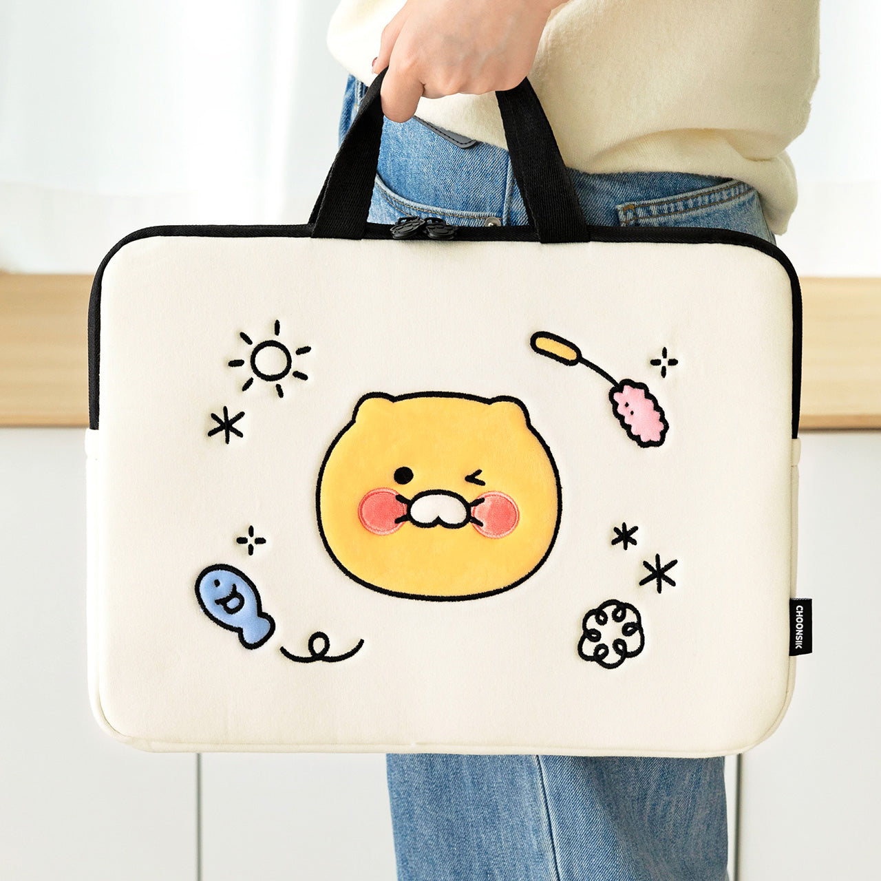 Chunsik Notebook Pouch 13 Laptop Sleeve - Official Kakao Friends merchandise | Koolseoul