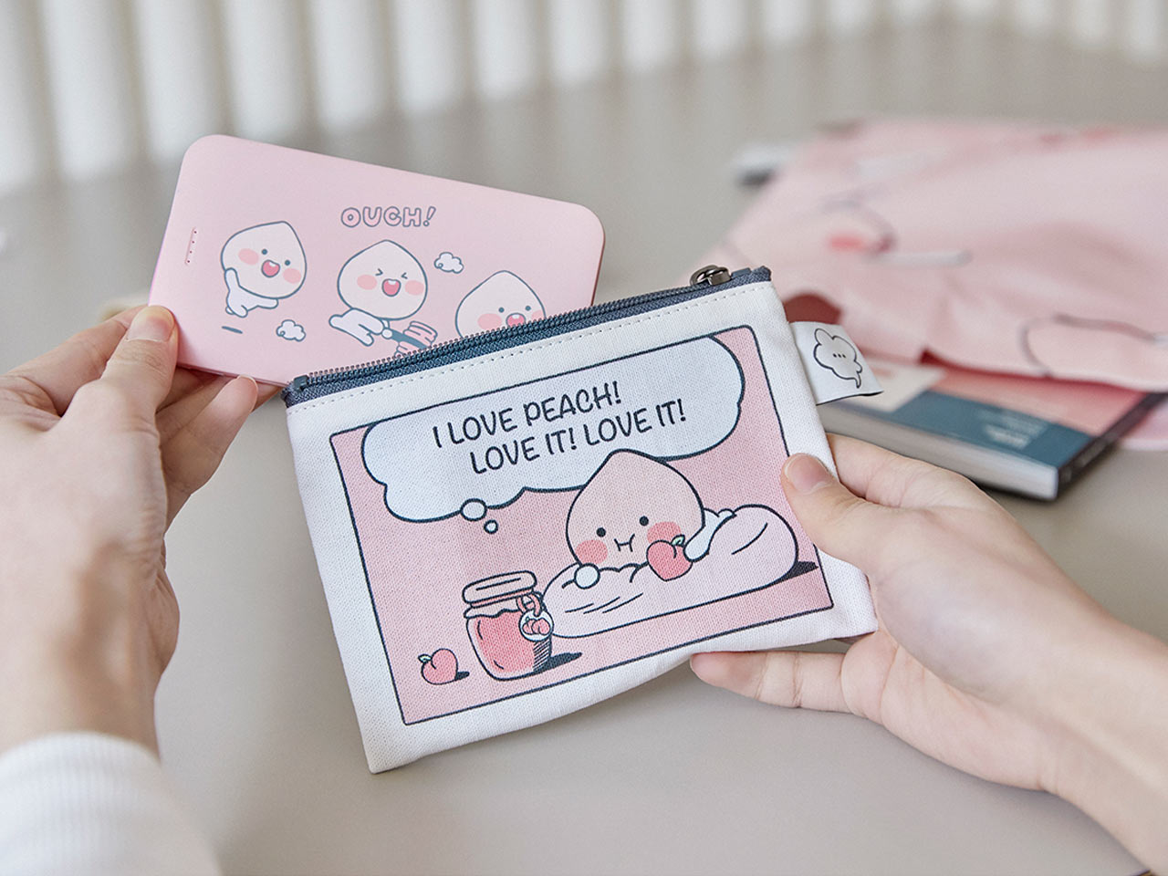 MiniPochette Apeach Pouch - Authentic Kakao Friends from Korea | Koolseoul