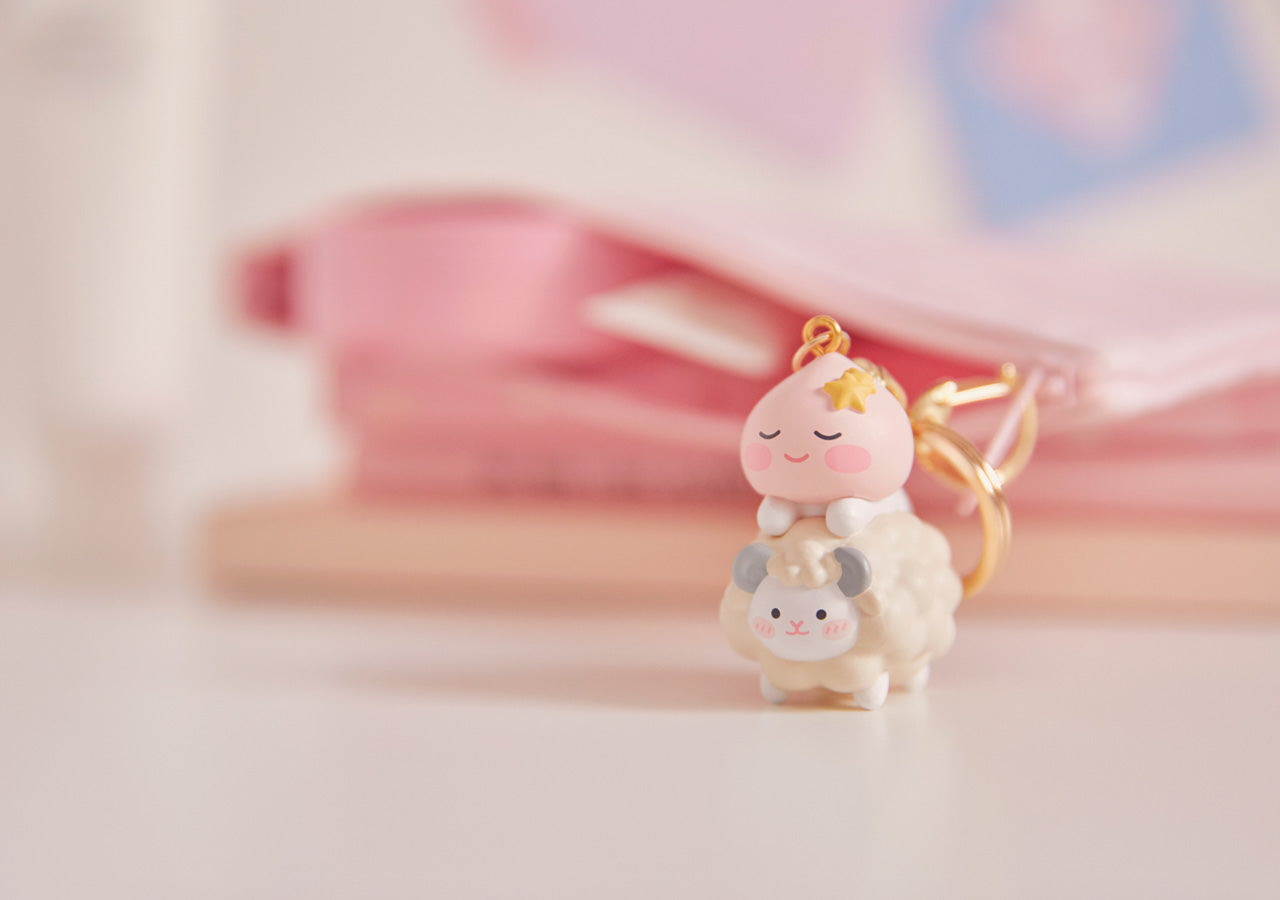Figurine Keychain Little Apeach - Authentic Kakao Friends from Korea | Koolseoul